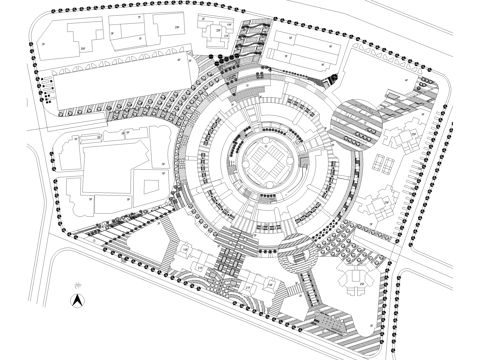 商业广场 规划总平面图cad施工图