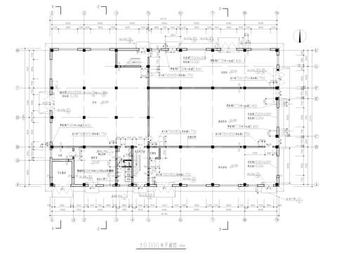肥料厂车间工业建筑CAD施工图cad施工图