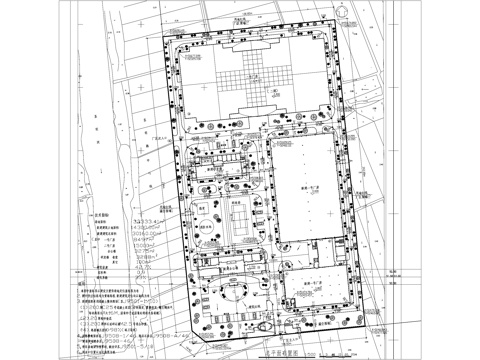 工业厂区产业园建筑规划平面图cad施工图