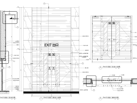 防火消防门cad施工图
