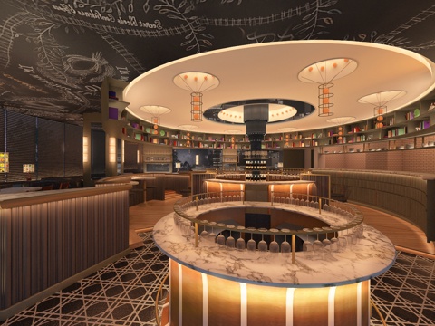  酒吧 餐厅 室内 饭店 酒店3d模型 