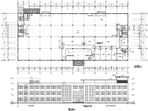 四层工厂车间厂房工业建筑CAD施工图cad施工图