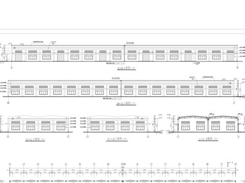 丙类车间厂房工业建筑CAD施工图cad施工图