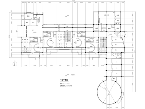 幼儿园建筑 平面图 三层托儿所cad施工图