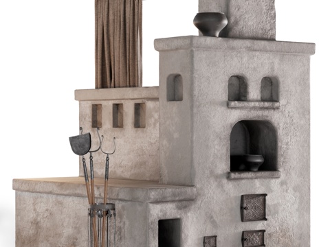  俄式炉灶3d模型 