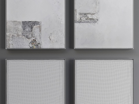  灰色画作3d模型 