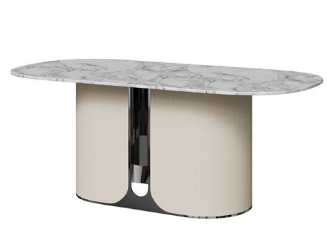  现代简约轻奢餐桌 餐桌 简约餐桌 圆形餐桌 轻奢餐桌3d模型 