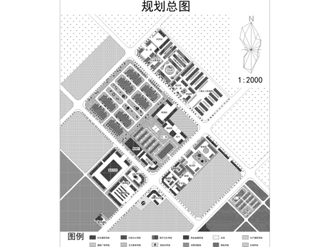 乡村规划 乡镇建设改造振兴平面图 道路绿化现状管线cad施工图