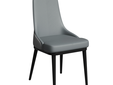  现代简约单人椅子 椅子 简约椅子 休闲椅子 凳子 餐厅椅子3d模型 