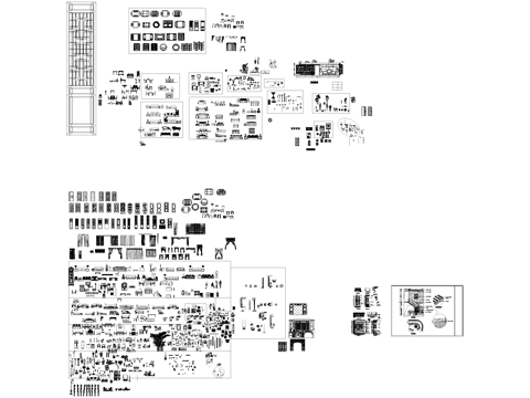 室内工装立面综合图库cad施工图
