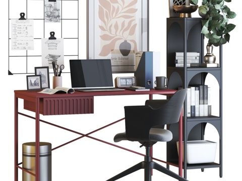 办公工作站2233d模型 