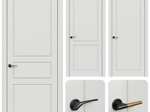  经典门 - 内门060 - 新古典门3d模型 