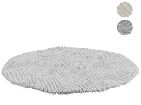  圆形毛绒地毯3d模型 