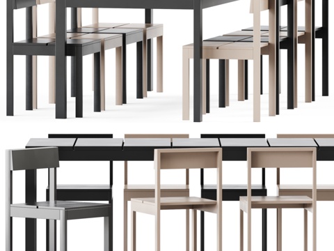  Gandia Blasco户外系列Na Xemena桌椅3d模型 