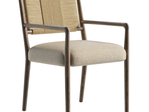  伊顿布艺餐椅3d模型 