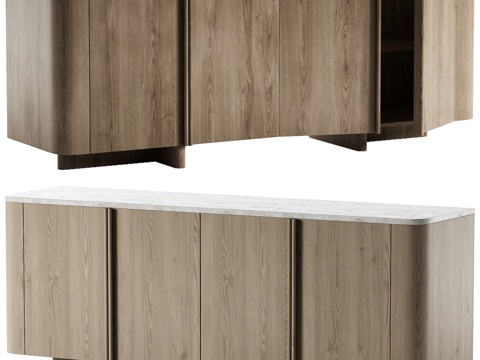  Liam Room橡木边柜（El Corte Inglés）3d模型 