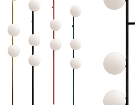  糖果球壁灯3d模型 