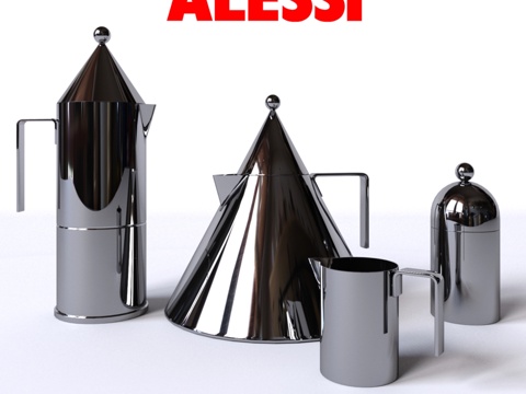  Alessi餐具套装3d模型 