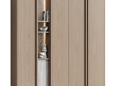  现代极简风格衣柜 1323d模型 