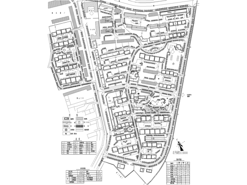 居住区规划住宅小区总平面图 城市规划cad施工图