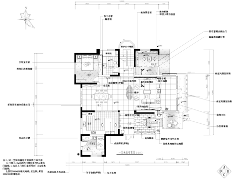 天鹅湖花园别墅室内装饰CAD施工图全套cad施工图