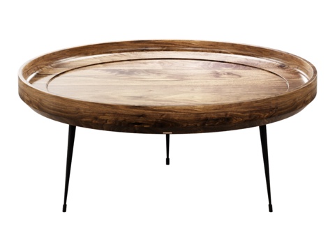  咖啡桌 圆形芒果木咖啡桌 coffee3d模型 