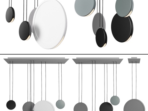  北欧风格吊灯套装3d模型 