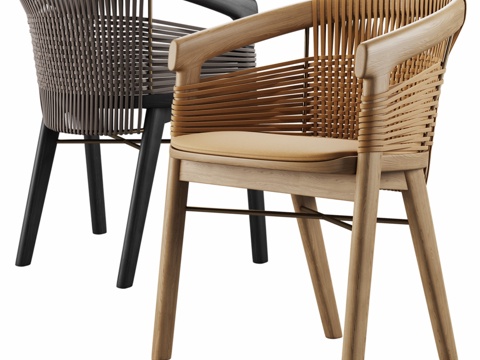  Entwine 餐椅3d模型 