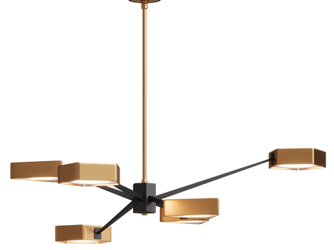  现代简约轻奢吊灯 吊灯 简约吊灯 餐厅吊灯 灯3d模型 