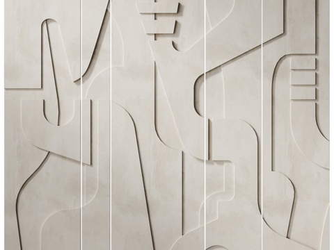  装饰墙艺墙17面板3d模型 