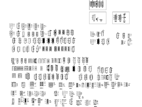 室内门立面图块CAD图库cad施工图