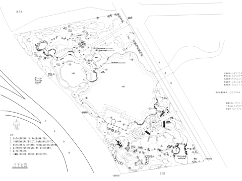 太阳湖公园景观CAD施工图集cad施工图