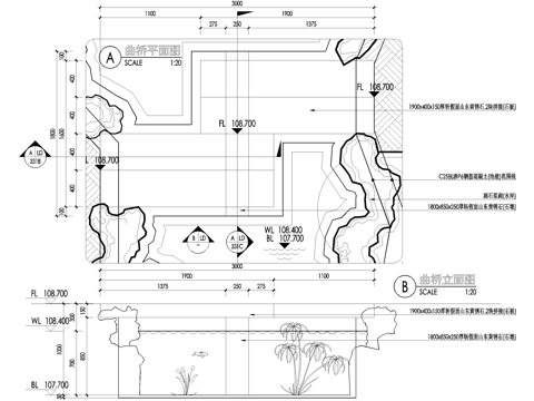 新中式景观桥 曲桥 石桥 平桥cad施工图