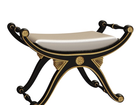  装饰艺术长凳3d模型 