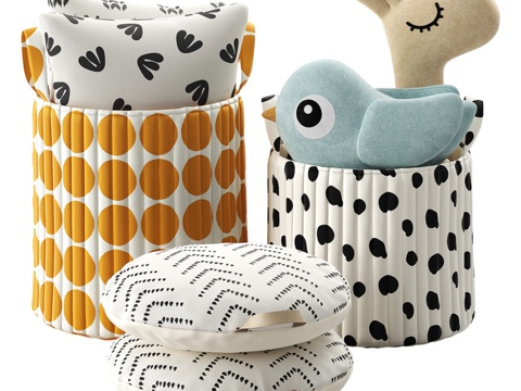  儿童收纳篮023d模型 