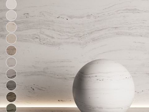  不同色调的石灰华石材 No. 63d模型 