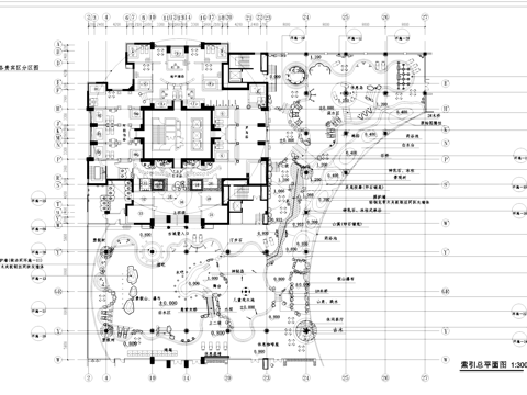 水疗洗浴中心会所景观平面CAD施工图cad施工图