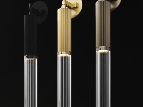  J.Adams铜制Flume壁灯3d模型 