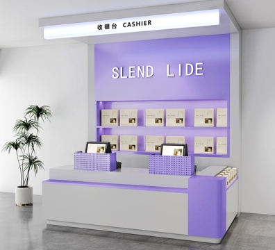 饰品百货收银台   宠物店收银台  收银背景墙su模型