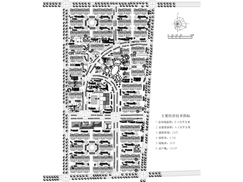 居住区规划住宅总平面图 乡村振兴改造cad施工图