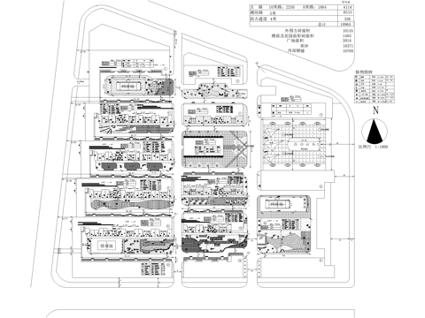 居住区景观规划植物绿化种植配置小区平面图cad施工图