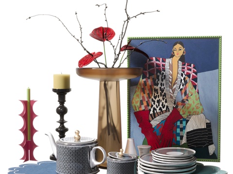  装饰桌组3d模型 