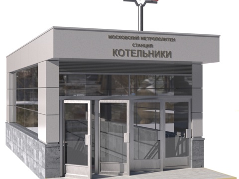  地铁入口3d模型 