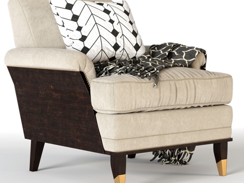  奥布里奥沙龙Caracole扶手椅3d模型 