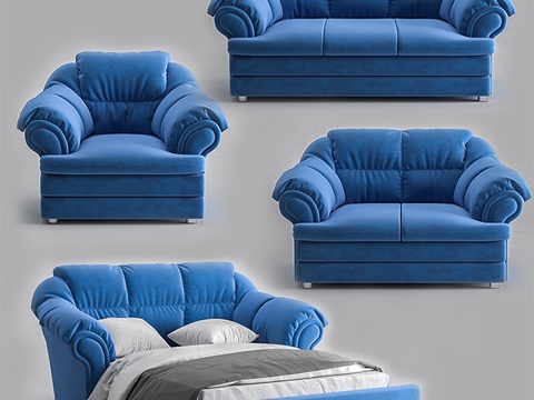  Baron折叠沙发3d模型 