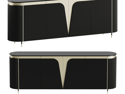  现代简约餐边柜 边柜 简约边柜 装饰边柜 轻奢边柜3d模型 