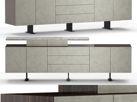  Longhi海神边柜013d模型 