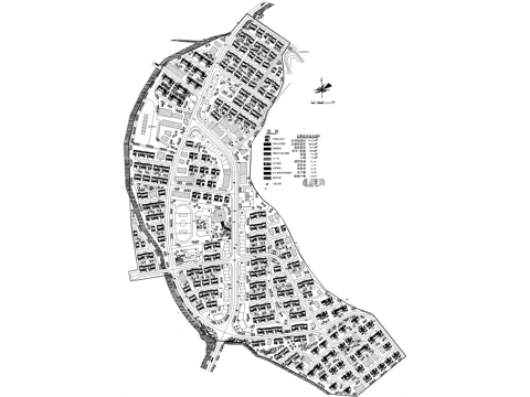 乡村规划总平面图 乡村改造 乡村振兴 居住区规划cad施工图