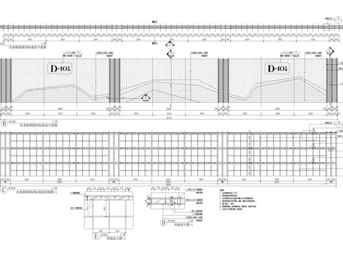 仿真植物人造草皮围挡cad施工图
