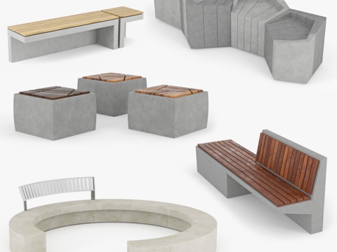  都市家具3d模型 